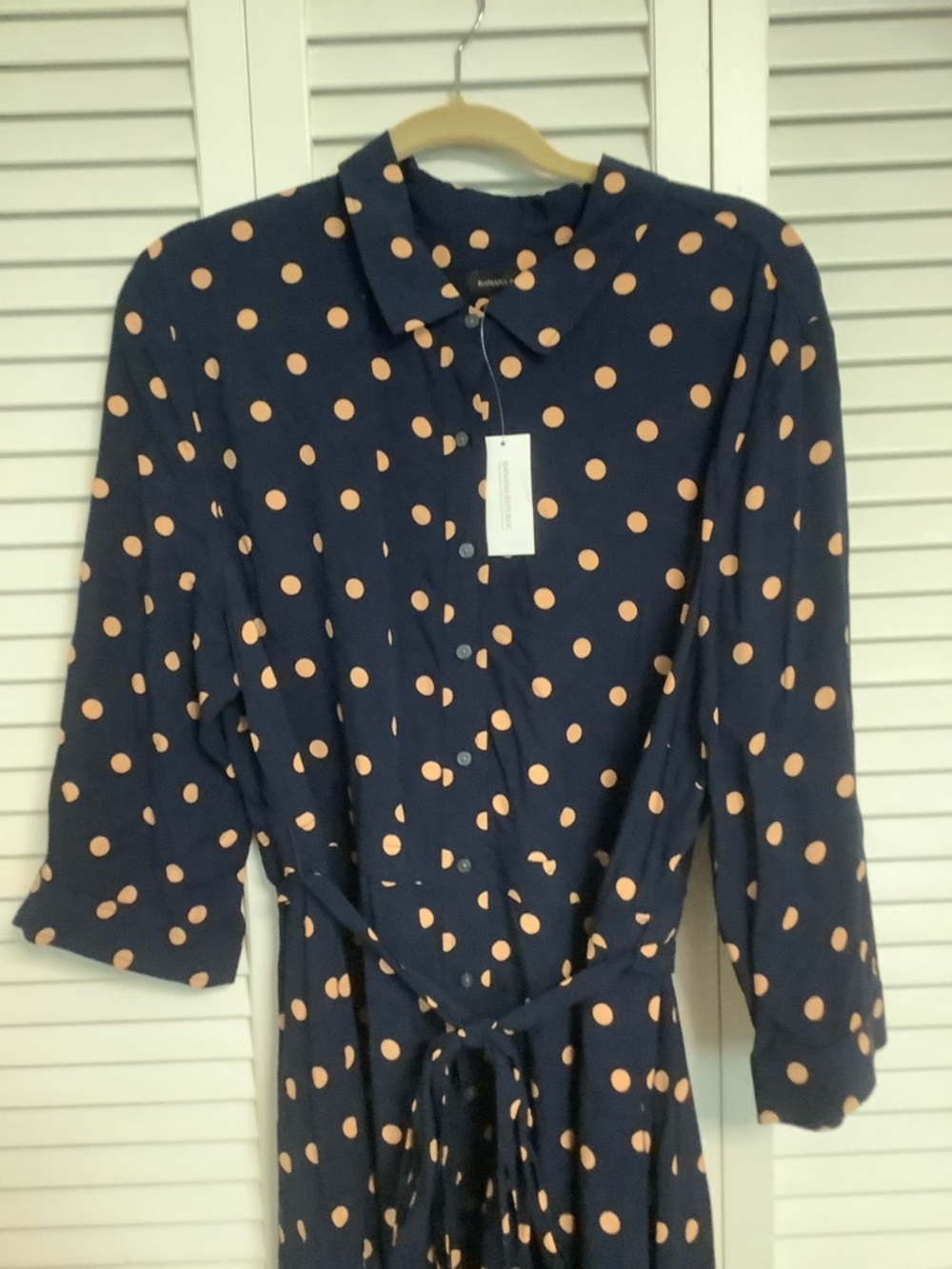 Polka dot maxi shirt dress - NWT